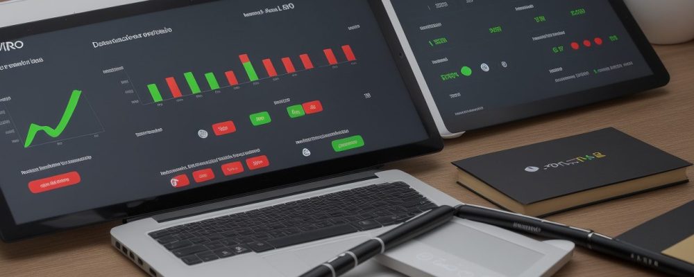 Um representante comercial apresentando um produto para um cliente em um ambiente de negócios moderno e profissional, simbolizando oportunidades de vendas e crescimento na carreira.