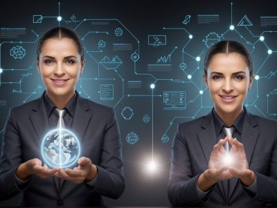 Representante comercial em ambiente de trabalho, representando oportunidades de vendas e crescimento profissional.