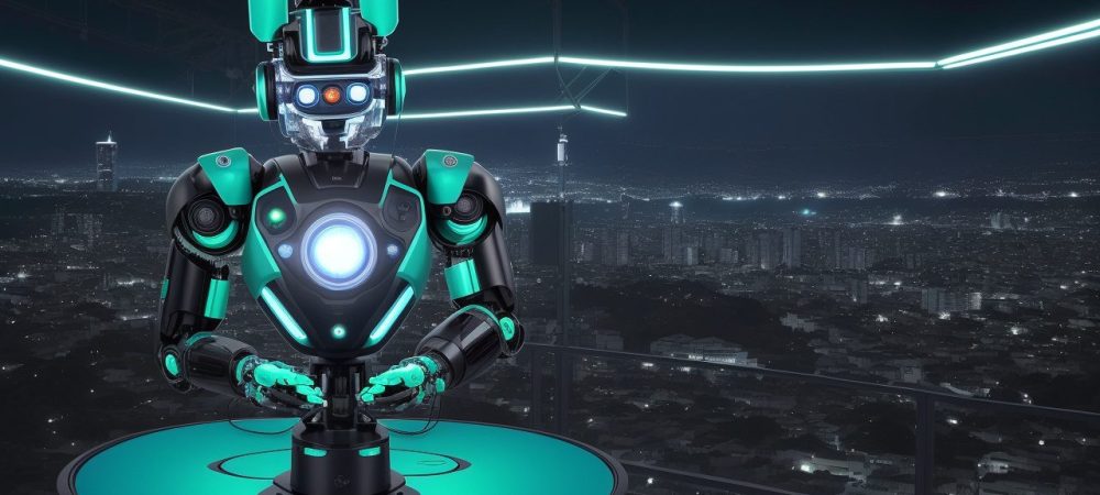 Robôs em ação no serviço público, com destaque para o curso de robótica industrial e seus benefícios para servidores.