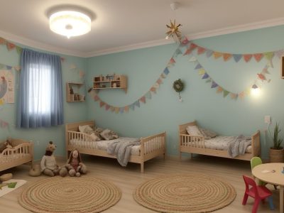 Crianças reunidas em roda de histórias na educação infantil, com livros ilustrados e ambiente acolhedor