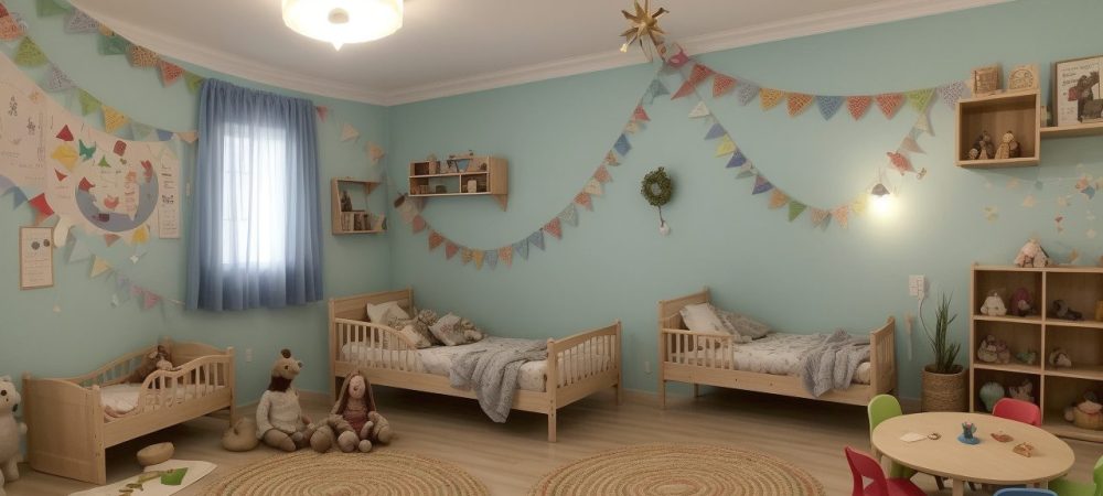 Crianças reunidas em roda de histórias na educação infantil, com livros ilustrados e ambiente acolhedor