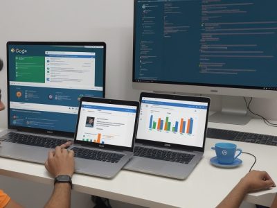 Interface de curso SEO online para programadores, com ferramentas e códigos em destaque.