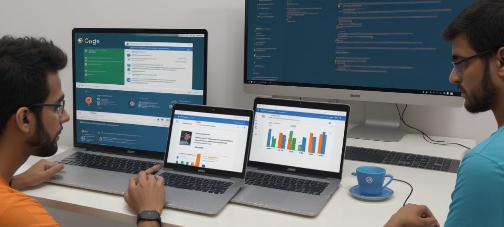 Interface de curso SEO online para programadores, com ferramentas e códigos em destaque.