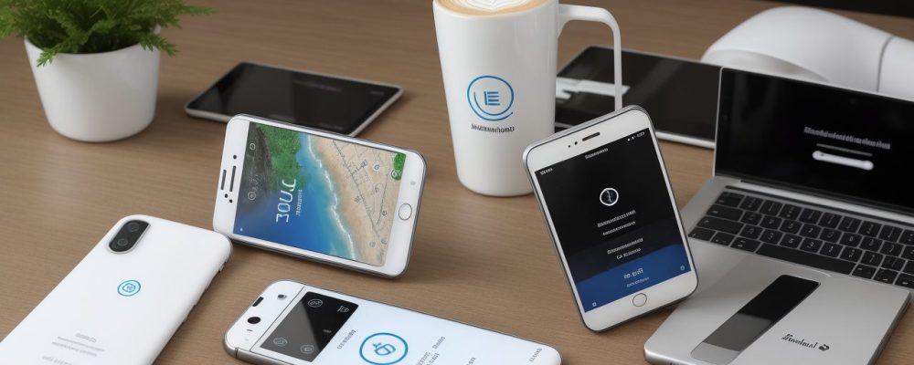 Um profissional trabalhando em um projeto de otimização SEO em um computador, com gráficos e dados relevantes em segundo plano.