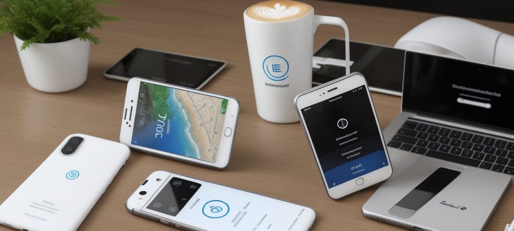 Um profissional trabalhando em um projeto de otimização SEO em um computador, com gráficos e dados relevantes em segundo plano.