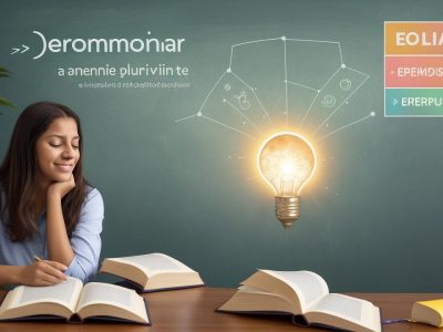 Imagem ilustrativa sobre a saúde emocional do educador, mostrando um professor feliz e engajado, com foco em bem-estar e estratégias para evitar o burnout.