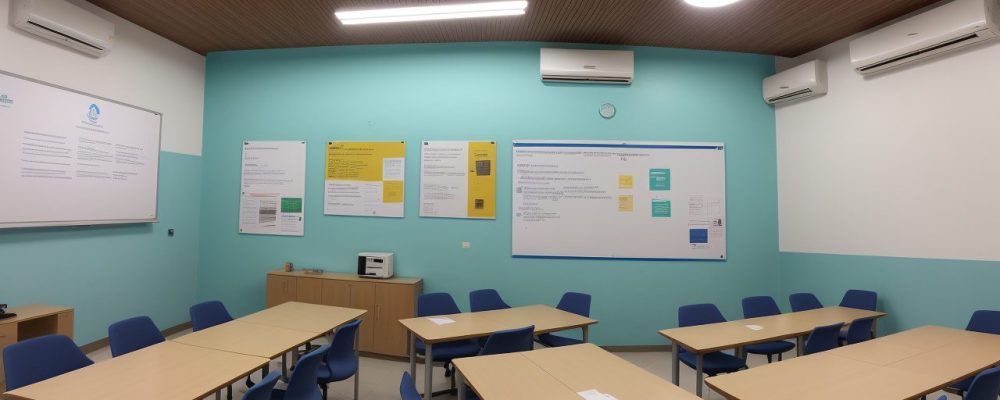 Professores em sala de aula demonstrando estratégias para saúde emocional e prevenção de burnout