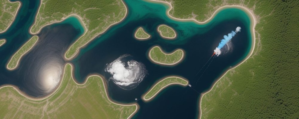 Ilustração mostrando a interconexão entre saúde e meio ambiente, com foco em crise climática e seus impactos na saúde pública brasileira, com símbolos de poluição, doenças e soluções sustentáveis.