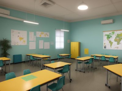 Alunos utilizando Scratch para criar jogos e animações em uma sala de aula, promovendo programação e criatividade.