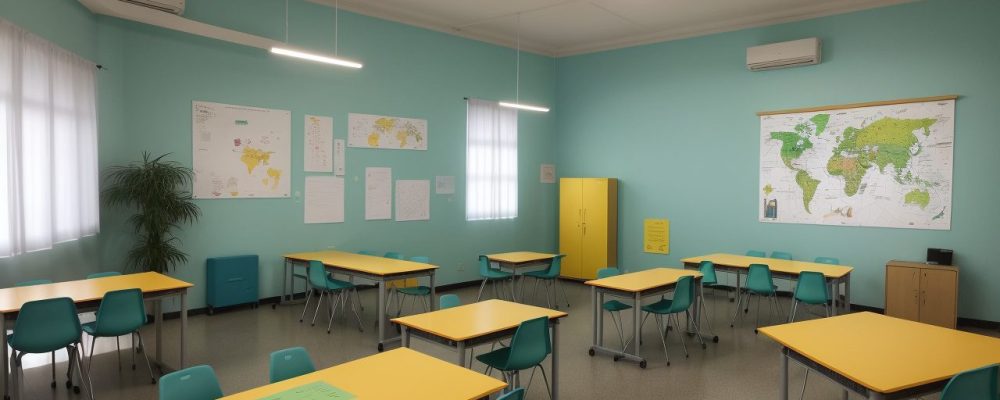 Alunos utilizando Scratch para criar jogos e animações em uma sala de aula, promovendo programação e criatividade.