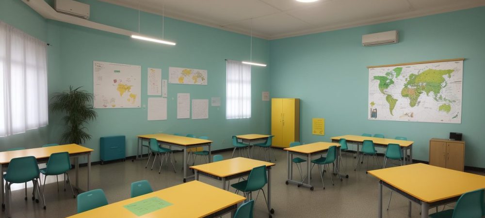 Scratch para Educadores: Alunos Criando Jogos e Animações em Sala de Aula Alunos utilizando Scratch para criar jogos e animações em uma sala de aula, promovendo programação e criatividade.