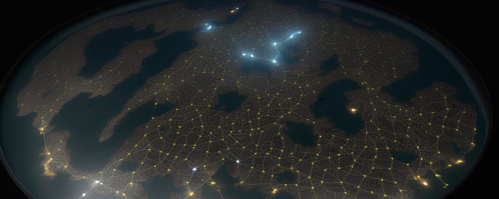 Imagem mostrando um profissional de segurança patrimonial monitorando câmeras e protegendo um ambiente, representando a segurança de bens e pessoas.