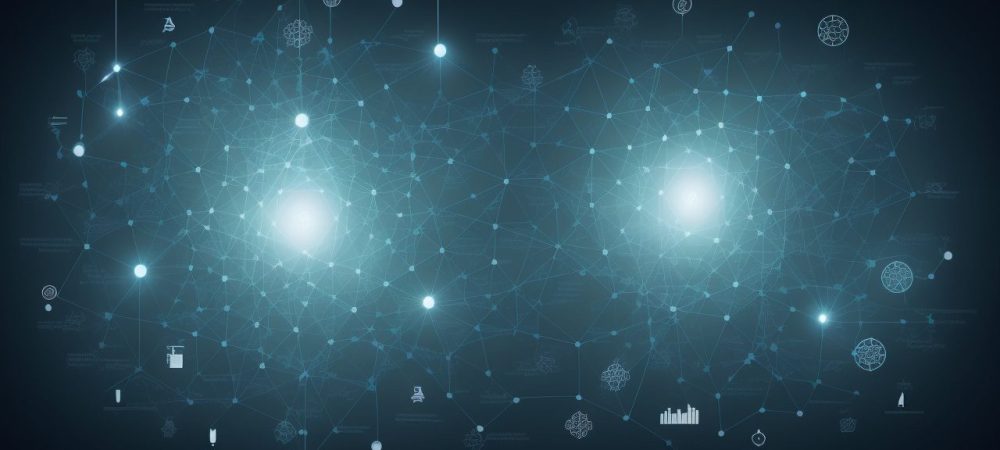 Imagem de um curso de semiótica com símbolos e pessoas interagindo para representar semiótica na comunicação.