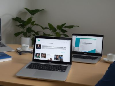 Servidores públicos participando de curso online de educação corporativa, com foco em capacitação e desenvolvimento de habilidades de gestão pública.