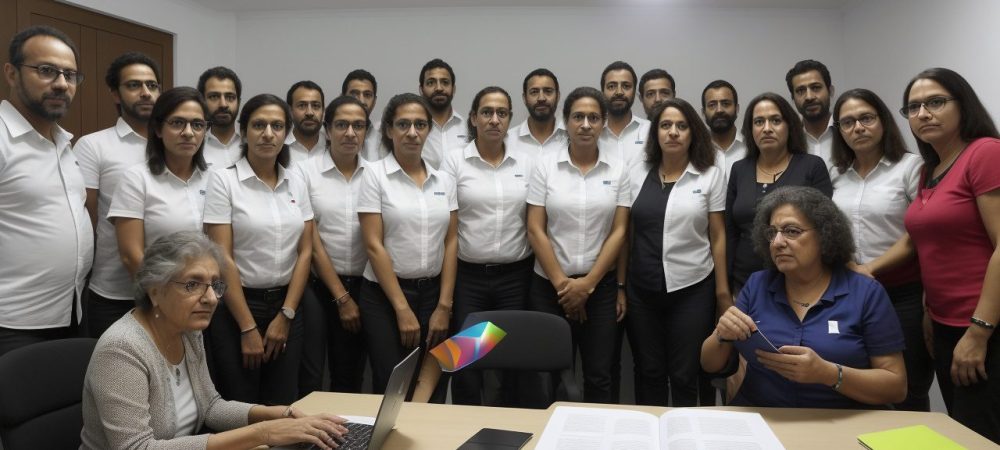 Profissionais do serviço público discutindo sociologia contemporânea, com foco em políticas públicas e análise social.