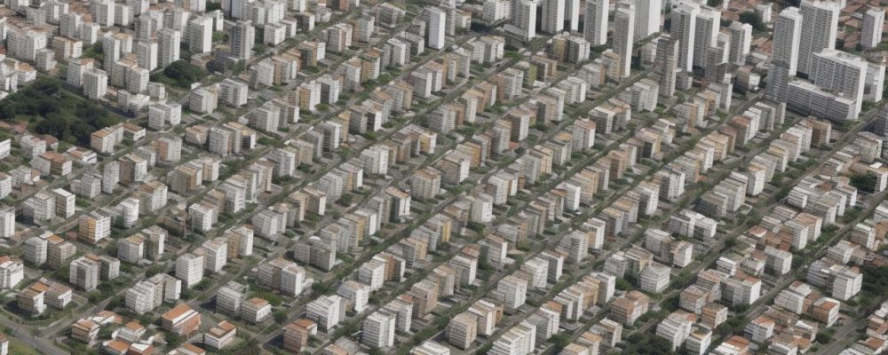Imagem ilustrativa de sociologia urbana abordando desenvolvimento urbano, urbanização no Brasil e desigualdade social em uma cidade moderna.
