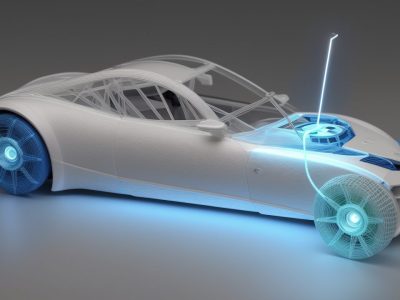 Imagem de um profissional trabalhando em um projeto de engenharia no software SolidWorks, demonstrando o aprendizado prático do curso online.