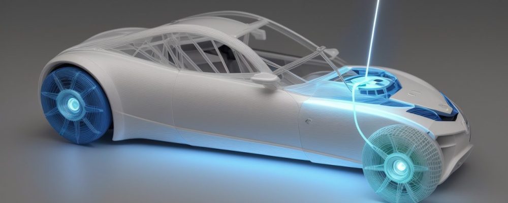 Imagem de um profissional trabalhando em um projeto de engenharia no software SolidWorks, demonstrando o aprendizado prático do curso online.