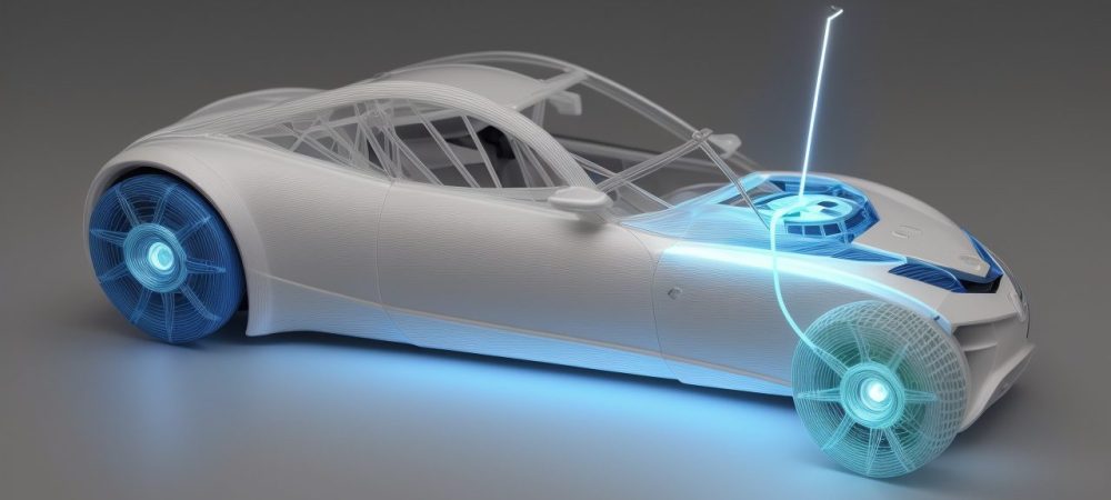 Imagem de um profissional trabalhando em um projeto de engenharia no software SolidWorks, demonstrando o aprendizado prático do curso online.