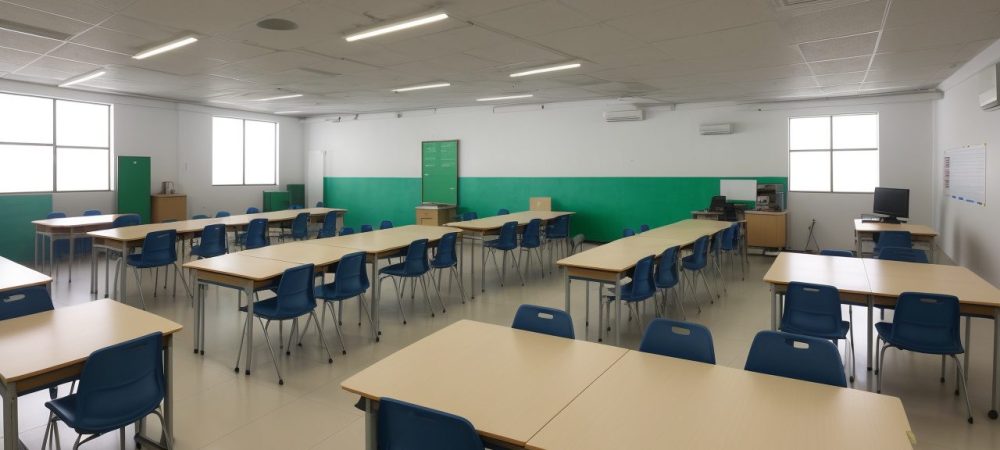 Imagem mostrando a supervisão escolar em ação, com foco em gestão escolar e orientação pedagógica para professores e alunos