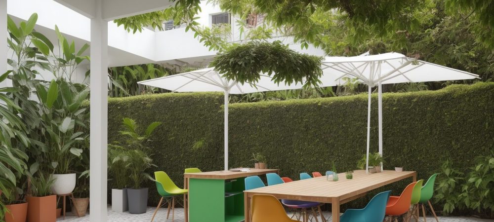 Empresários e colaboradores discutindo estratégias de sustentabilidade empresarial em ambiente de escritório moderno e sustentável.