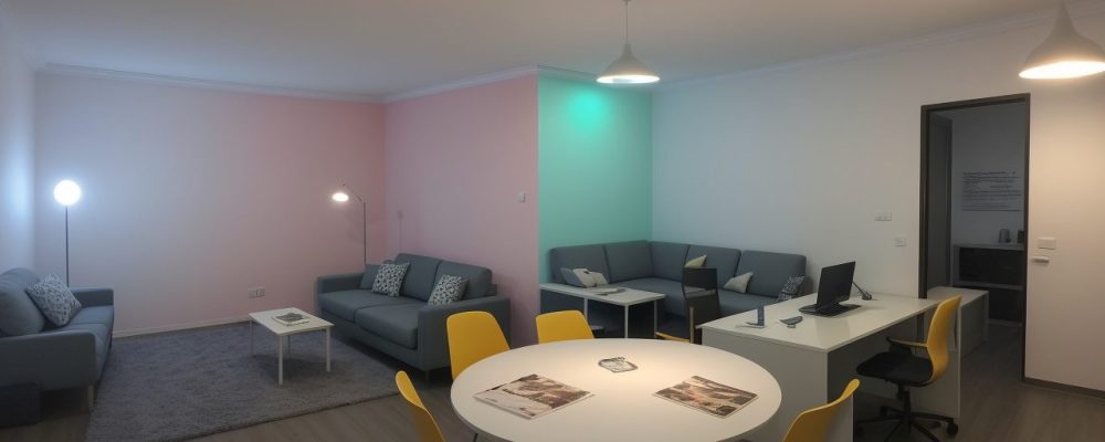 Alunos reunidos, elaborando um TCC, com foco em pesquisa e apresentação de resultados.