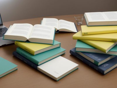 Ilustração de um estudante trabalhando em seu TCC com o curso Como Realizar um TCC