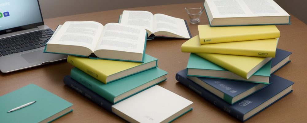 Ilustração de um estudante trabalhando em seu TCC com o curso Como Realizar um TCC