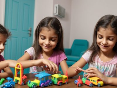 Criança com TGD recebendo apoio e estímulo em um ambiente acolhedor, com foco em desenvolvimento infantil e terapias.