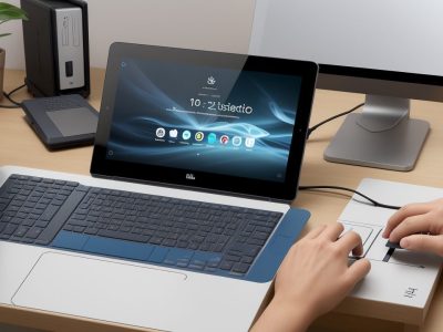 Servidor público praticando digitação em um teclado básico, aprendendo em um curso online para aumentar a produtividade no trabalho