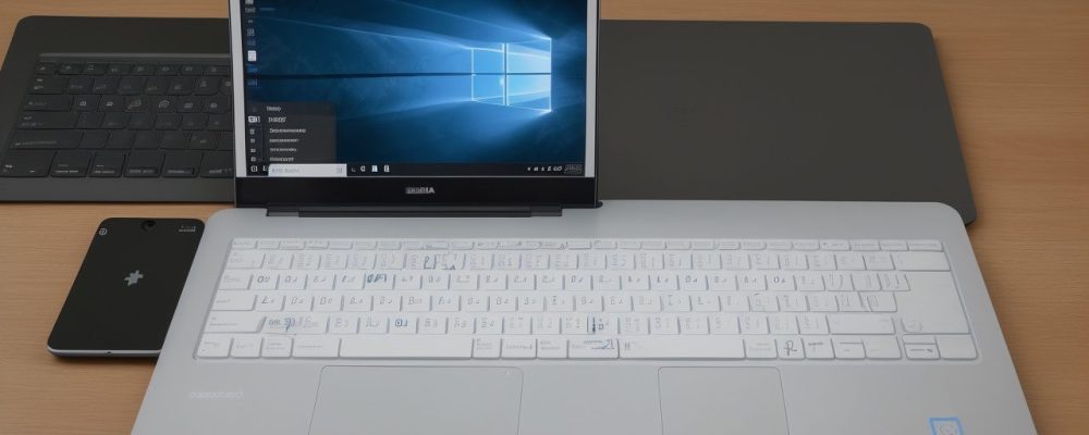 Imagem de mãos digitando em um teclado, com tela de computador exibindo gráficos de produtividade, representando o aprendizado de teclado para iniciantes.