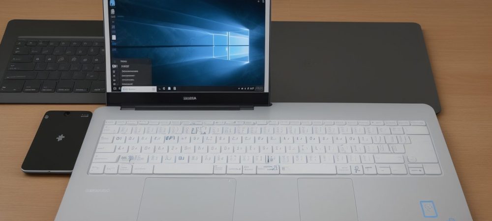 Imagem de mãos digitando em um teclado, com tela de computador exibindo gráficos de produtividade, representando o aprendizado de teclado para iniciantes.