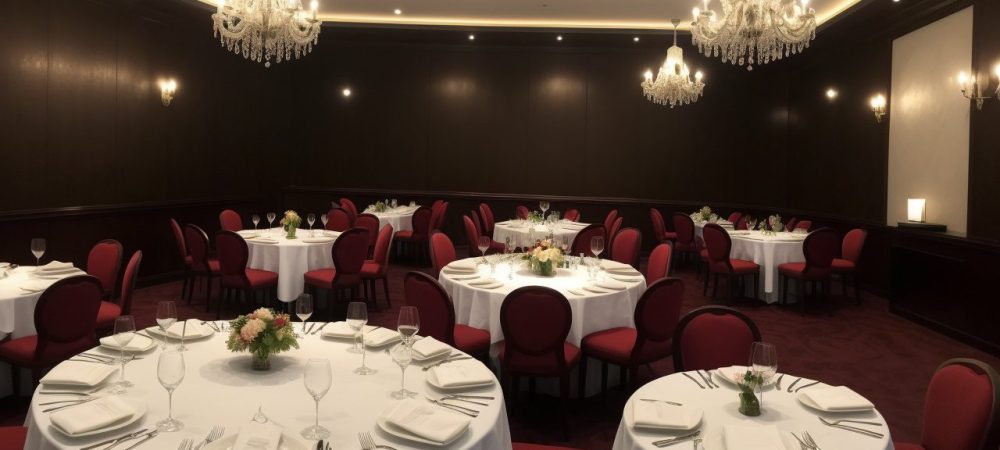 Um garçom sorridente atendendo clientes em um restaurante, demonstrando técnicas de garçom e etiqueta de restaurante.