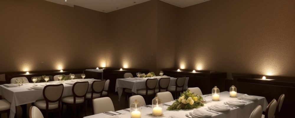 Imagem que ilustra técnicas de garçom, mostrando um garçom sorrindo, atendendo a clientes em um restaurante, focando na experiência do cliente e atendimento de qualidade