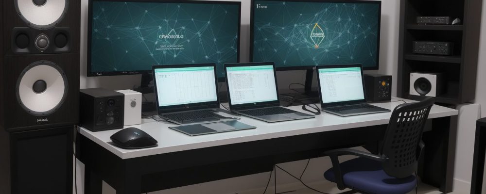 Profissional de locução utilizando técnicas de sonoplastia para otimizar a comunicação no serviço público