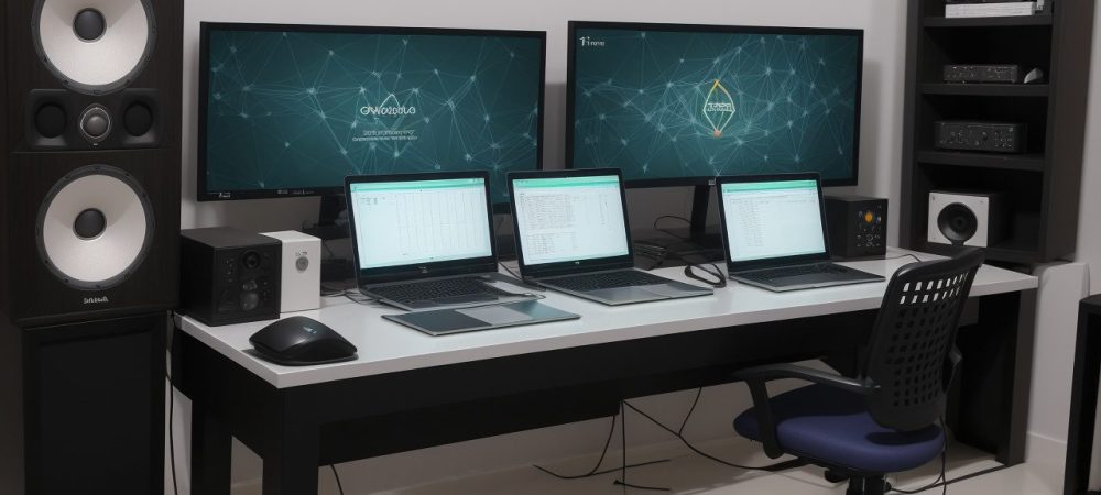 Profissional de locução utilizando técnicas de sonoplastia para otimizar a comunicação no serviço público