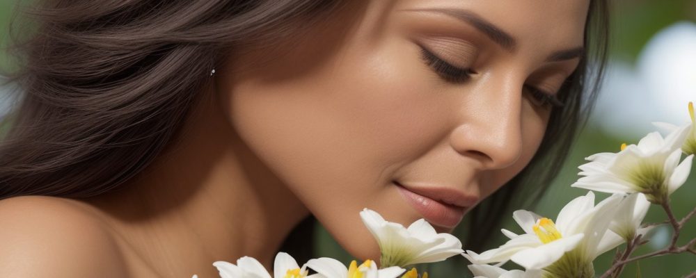 Imagem de uma pessoa aplicando técnicas de maquiagem, com foco em produtos e pincéis, representando autocuidado e beleza