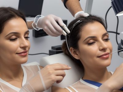 Profissional de estética aplicando técnicas em um ambiente de bem-estar, com foco em curso de estética e procedimentos estéticos