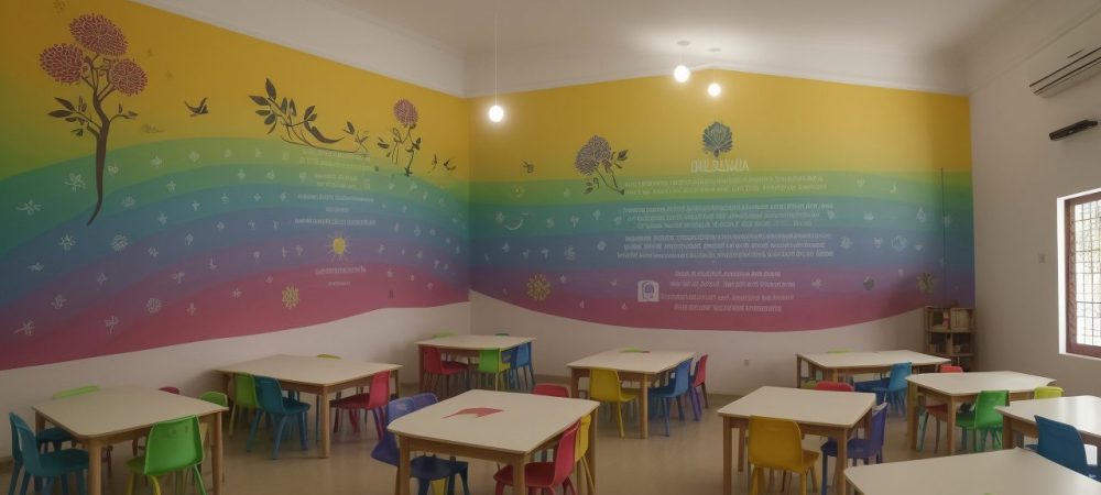 Temas Transversais: Diversidade e Inclusão na Educação Ilustração de sala de aula com estudantes e educador interagindo em atividades sobre temas transversais como diversidade e inclusão, com foco em um curso online de temas transversais.