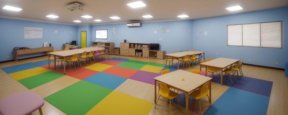 Crianças e educadores em sala de aula discutindo temas transversais e projetos interdisciplinares, promovendo aprendizado integrado.