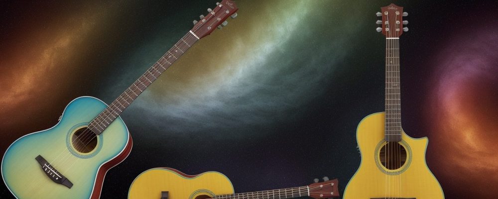 Ilustração vibrante mostrando um estudante aprendendo teoria musical com partituras e instrumentos musicais em um ambiente acolhedor.