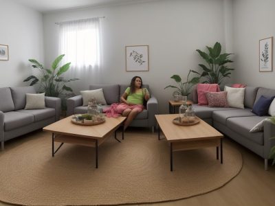 Imagem que representa a terapia familiar, mostrando uma família reunida, interagindo e se comunicando de forma aberta e saudável