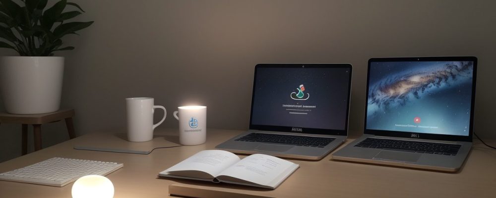 Imagem representando uma pessoa estudando para um teste de proficiência em inglês, com livros e um certificado em destaque.