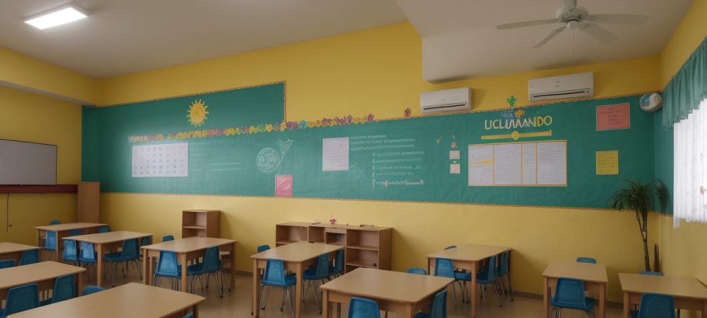 Crianças em ambiente escolar, protegidas pelo ECA e livres do trabalho infantil, com foco nos direitos da criança.