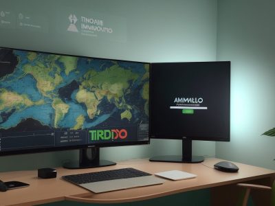 Representação visual de estratégias de trading sendo aplicadas no setor público, com foco em curso online e análise técnica