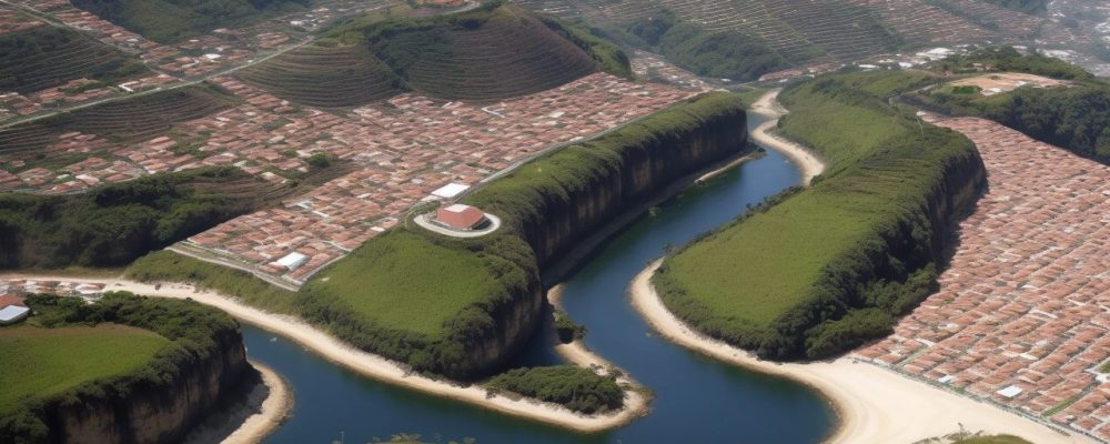 Ilustração de transações imobiliárias, com foco em compra e venda de imóveis, contratos e direito imobiliário.