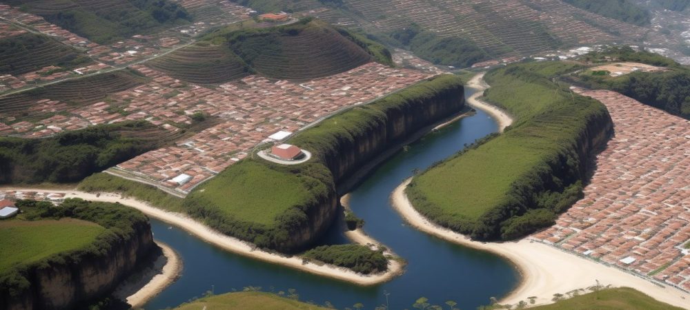 Ilustração de transações imobiliárias, com foco em compra e venda de imóveis, contratos e direito imobiliário.