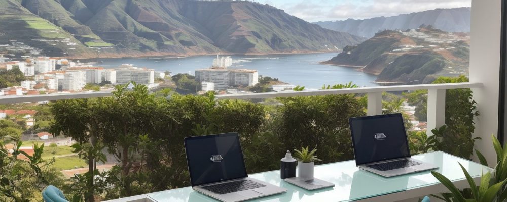 Representação visual de um corretor de imóveis apresentando um contrato de compra e venda, com elementos que simbolizam o mercado imobiliário e o sucesso nos negócios.