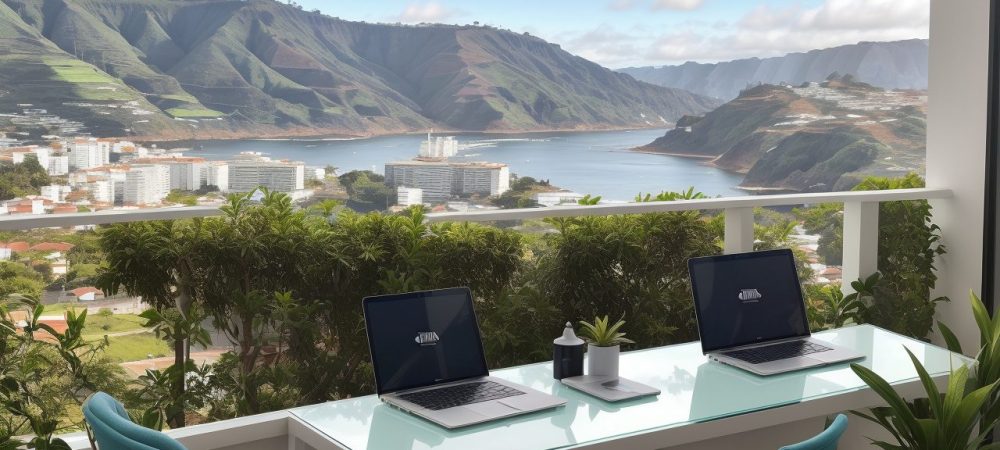Transações Imobiliárias: Negócios e Oportunidades no Mercado Representação visual de um corretor de imóveis apresentando um contrato de compra e venda, com elementos que simbolizam o mercado imobiliário e o sucesso nos negócios.