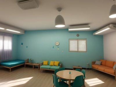 Ambiente de aprendizado acolhedor mostrando atividades dinâmicas para alfabetização de jovens e adultos.